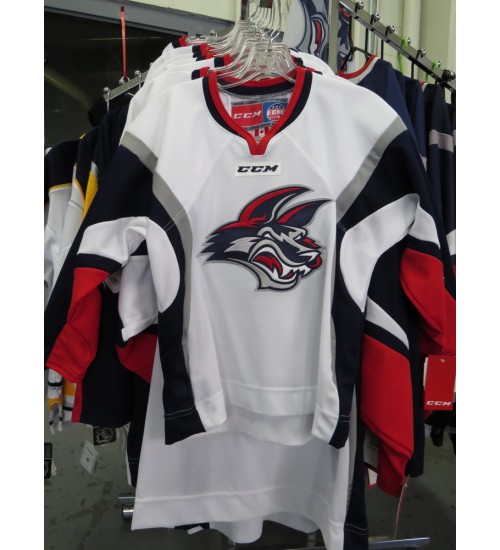 Custom ECHL Youth Elmira Jackals Hockey Jersey Home White